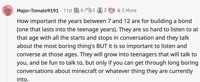 There are only so many times that you can get away with just smiling and nodding