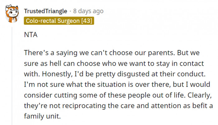 We can't choose our parents, but we can definitely choose whether we want to stay in contact with them or not