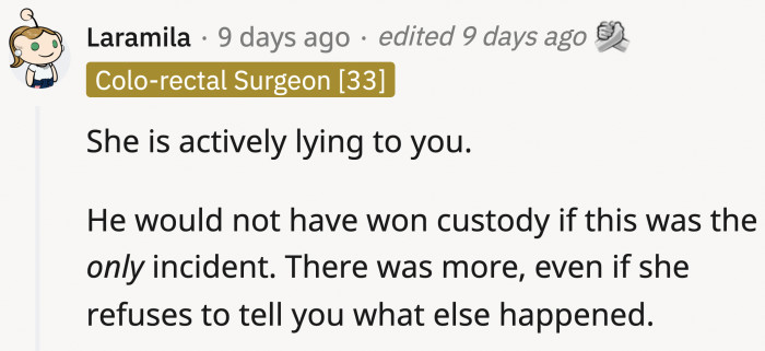 There's more to the story than what Lucy is letting on.