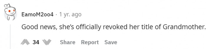 Her title has been revoked until she apologizes