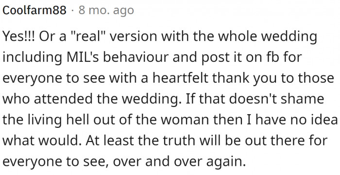 This Redditor wants a trial by publicity.