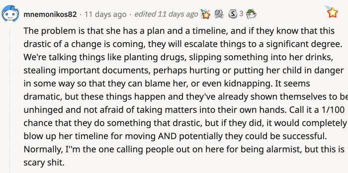 The thoughts that the family members are hatching a plan to stop OP sparked a discussion on what she should do