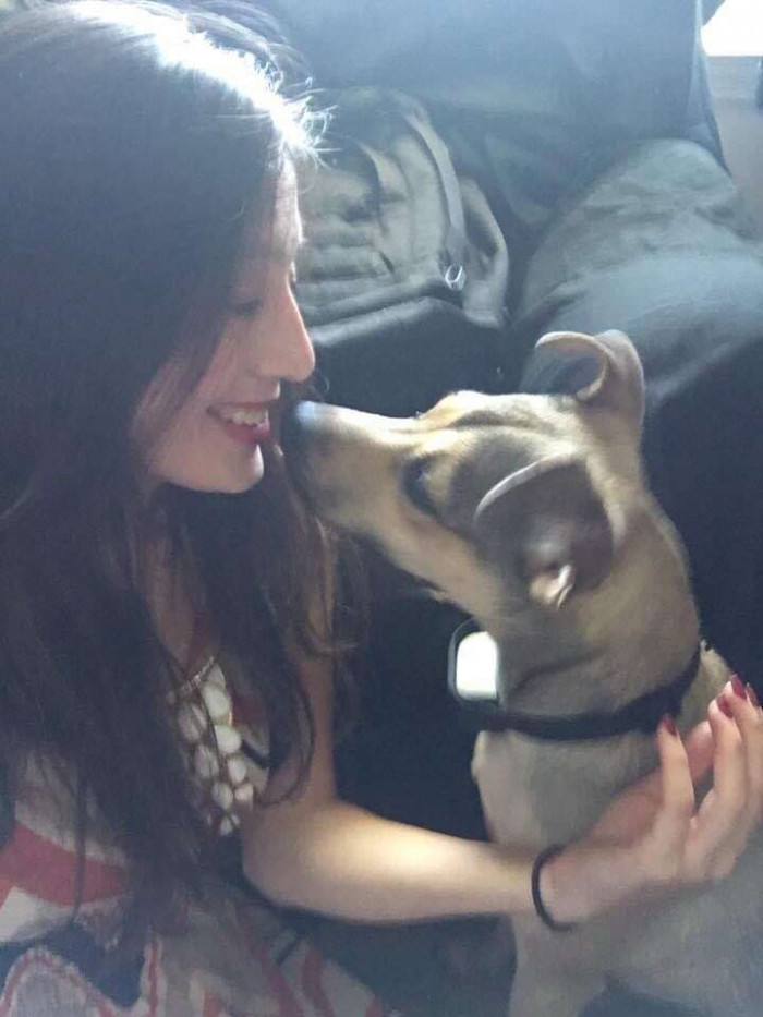 Through all of life's high and low points, the little puppy didn’t fail to make Halcin smile