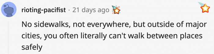 25. Not pedestrian-friendly places