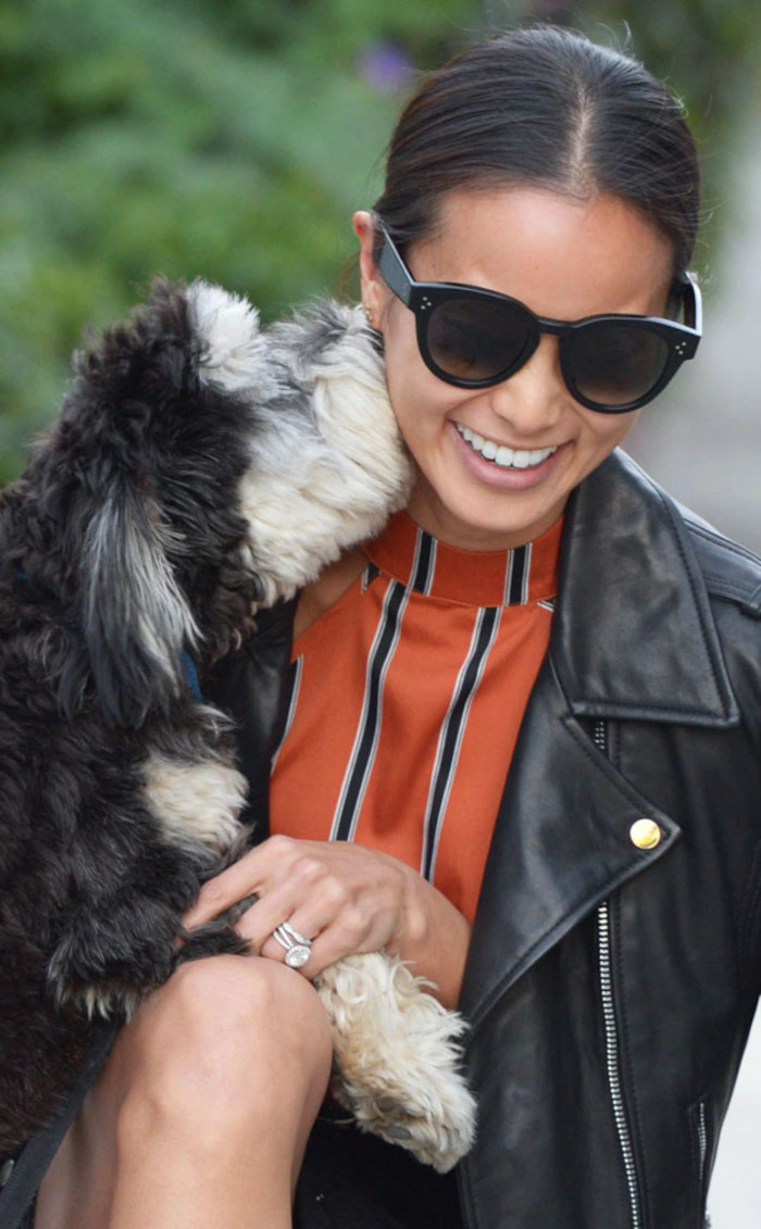 2. Jamie Chung and her rescued dog, Ewok
