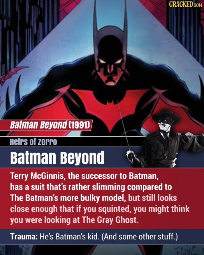3. Batman Beyond - The successor to Batman and has a slimming suit