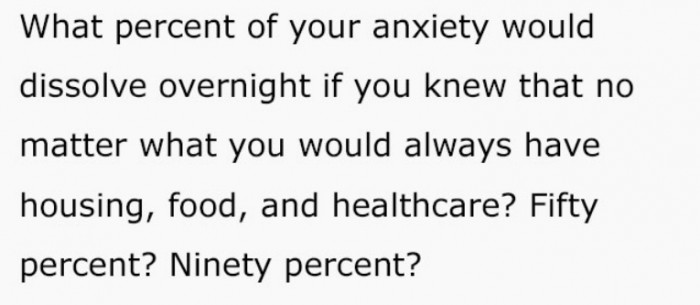 All of the anxiety would disappear provided the following.