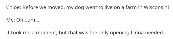 And gave Linna (little Karen) the opportunity to do her thing