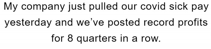 And the company is still not going to give its employees anything.