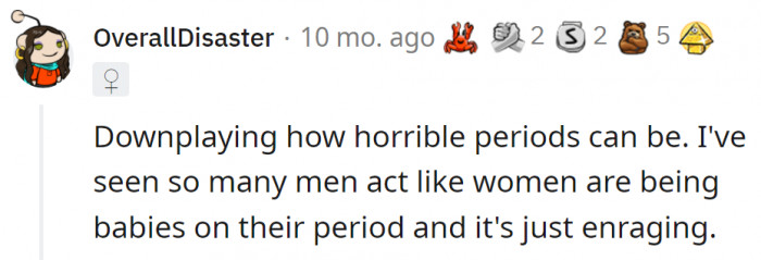 We literally bleed for days straight and they think it's easy?