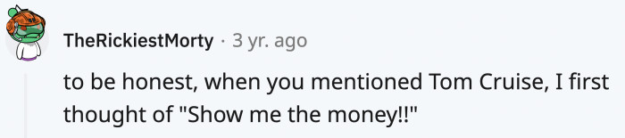 Another Tom Cruise movie came to mind