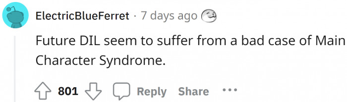 She just wanted to vent her anger on the original poster for the delay in her wedding.