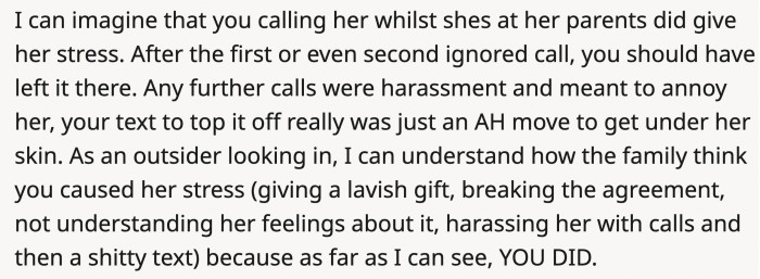 ... which they think added stress to the girlfriend's already full plate, hence causing the seizure.