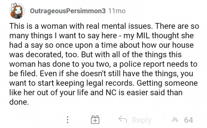 #20 She has real mental issues.