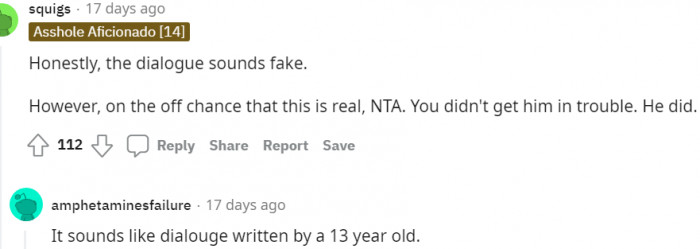 A dialogue written by a child...