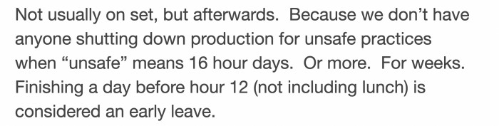 Even beyond them, there isn't a clear line regarding the working conditions to which employers should adhere, as their priority is to keep production going
