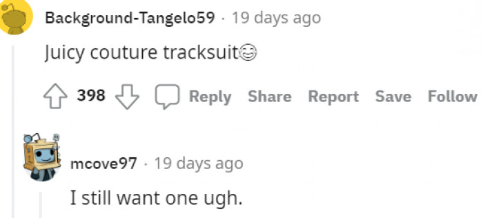 13. A Juicy Couture tracksuit