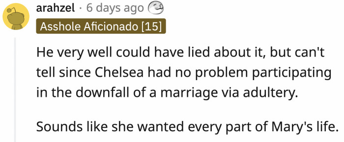 I wouldn't put it past Adam to lie to Chelsea about the origins of the dress and jewelry