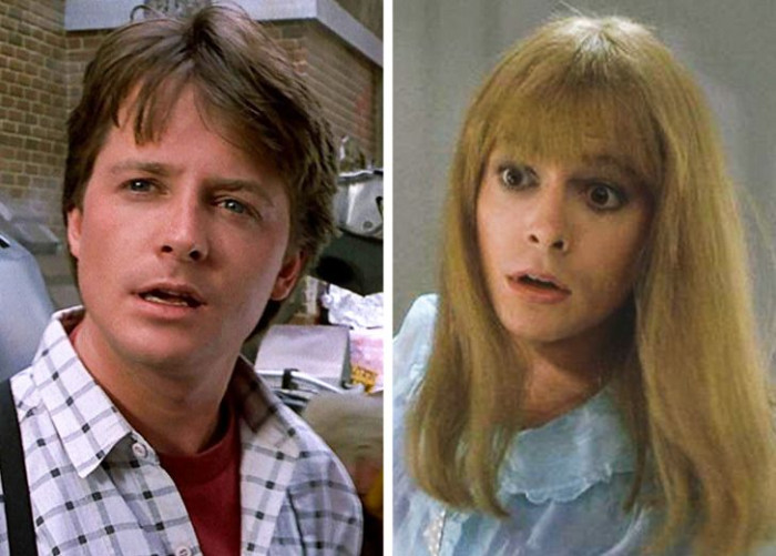 1. Michael J. Fox played the roles of Marty McFly and Marlene McFly in Back to the Future Part II (1989)  