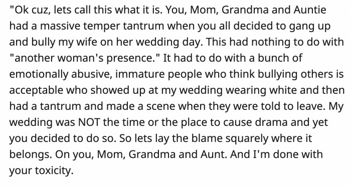 Someone drafted a post that OP can use to reply to his cousin's Facebook rant.