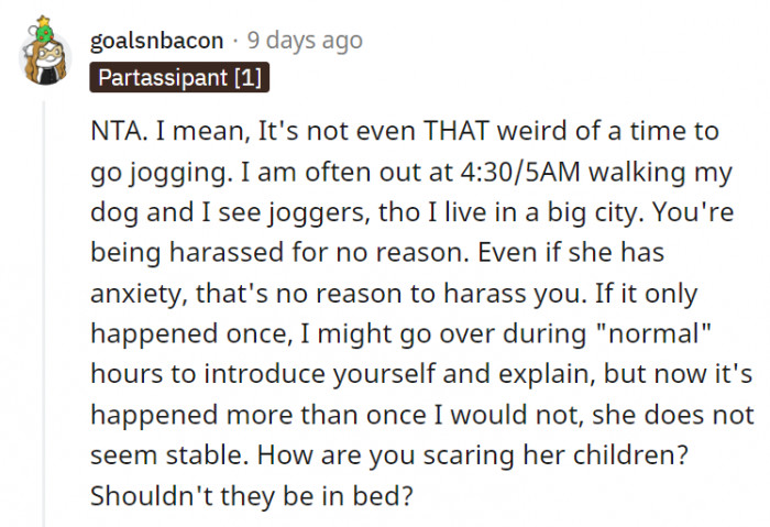 Even if she has anxiety, it does not grant her permission to harass other people.