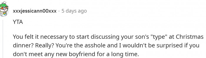 She will not be meeting other future boyfriends, that's for sure.