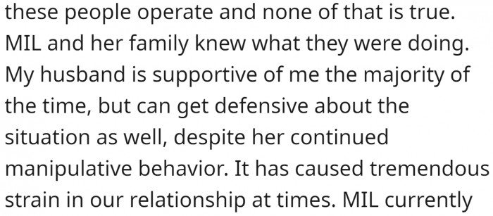 The husband is still in the middle ground.