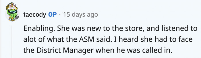 It wasn’t the best answer