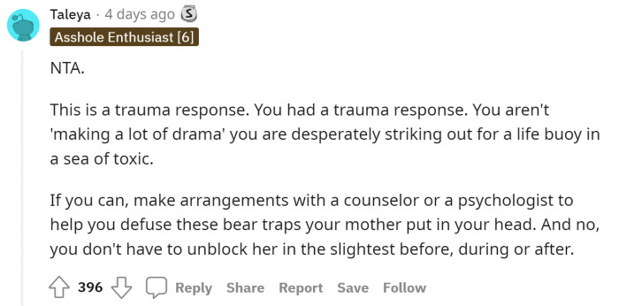 This is a trauma response.
