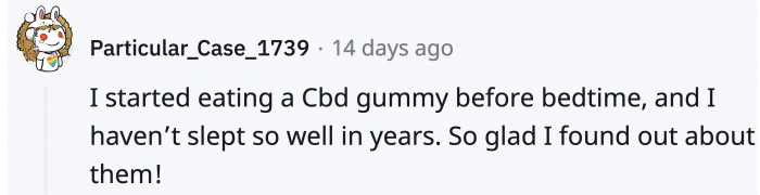 A sweet tip for those who need a little help falling asleep.