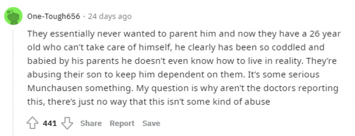 Reality has set in, and her parents aren't ready for it