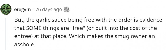 But some things are free...