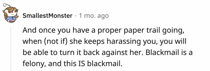 OP can turn things around and have the MIL face consequences instead