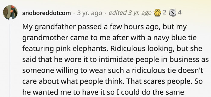 The intention of this inheritance is clever