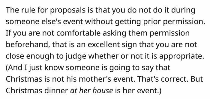 An unspoken rule should be followed (cont.)