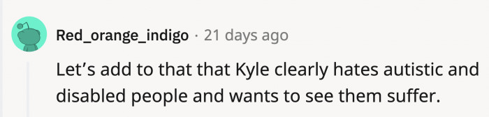 There might be unwarranted judgment from Kyle's side, according to Redditors
