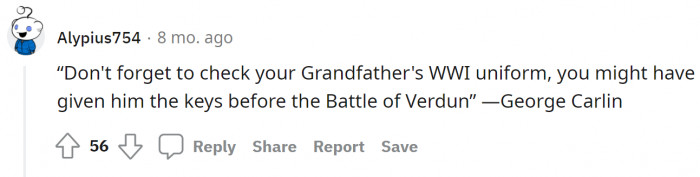 17. Famous George Carlin routine.