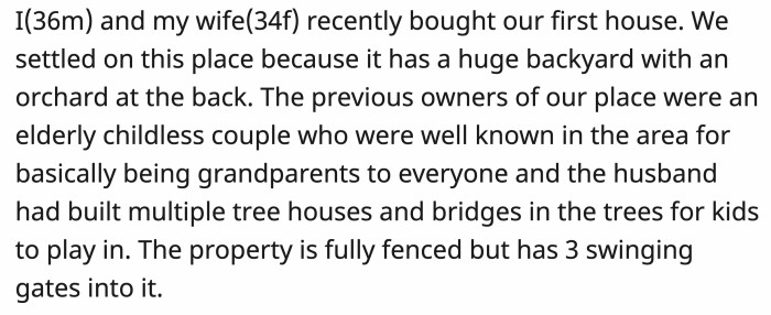 OP provided the history of the house they bought and what the previous owners did