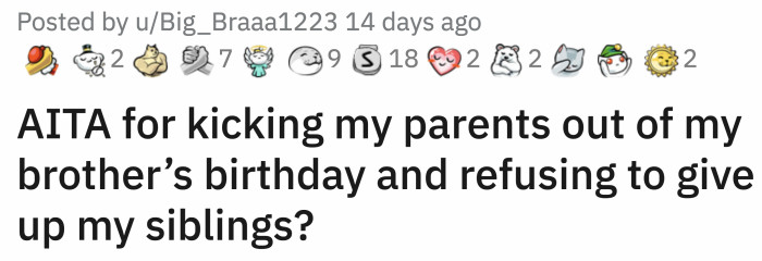 OP's other request is to take a family photo of just him and his siblings.