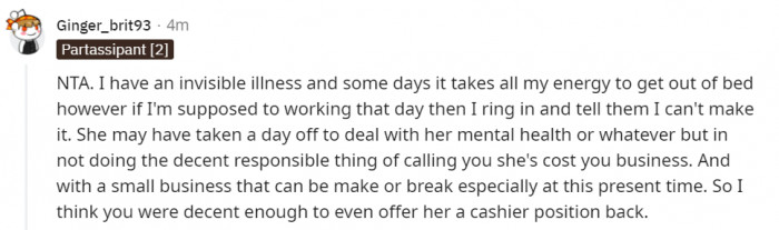 Another NTA verdict coming from a person who deals with similar issues like Peggy