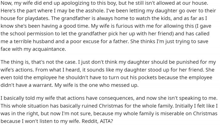 So the man is not the asshole for allowing his daughter to be with someone who makes her feel happy.