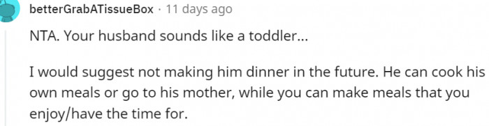 18. Your husband sounds like a kid