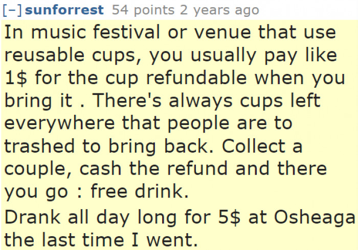 Great reward for those who clean up after others