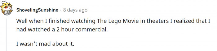 8. The Lego Movie (what was unclear about that?)