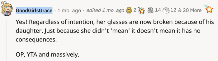 Intention does not factor in this case.