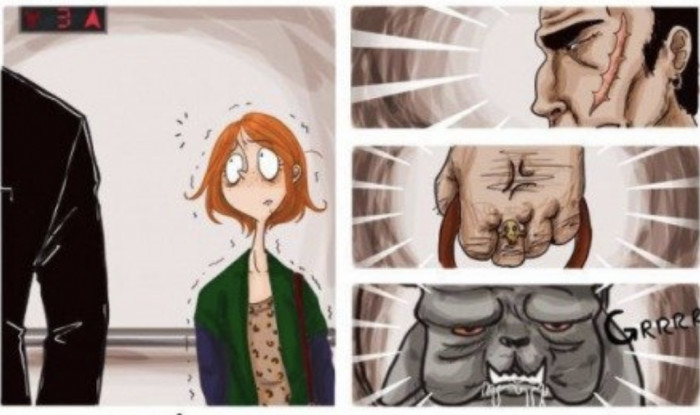 Comic strip panel showing urban legend origin about “better walk” command.