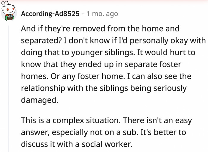 But it's a complex situation that needs professional mediation.