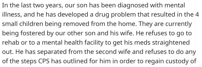 This man just doesn't want to have kids or a family; he just wants to live off his parents' money.