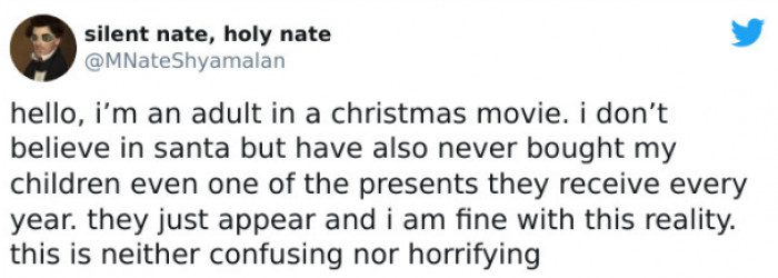 28. Why is it always like that in Christmas movies?