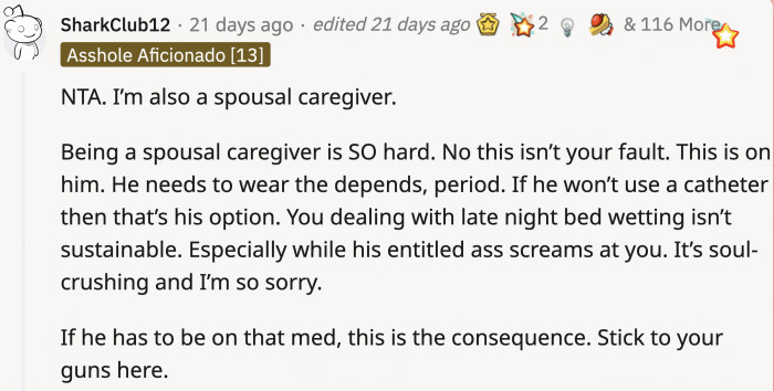 A Redditor, like OP, suggested a way that would provide OP with some breathing room and protection